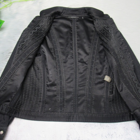 ELIE TAHARI Vintage Black Wool Victorian Style Embroidered Jacket Women’s Size 8 - Picture 8 of 12